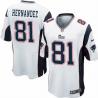 [NEW,Game] Aaron Hernandez Football Jersey -New England #81 FOOTBALL Jerseys(White)