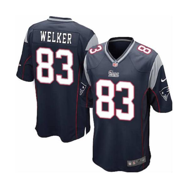 [NEW,Game] Wes Welker Football Jersey -New England #83 FOOTBALL Jerseys(Blue)
