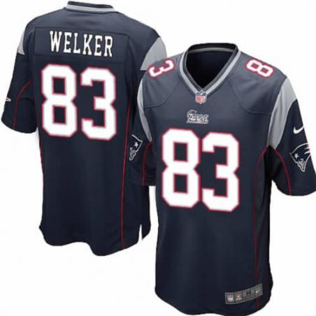 [NEW,Game] Wes Welker Football Jersey -New England #83 FOOTBALL Jerseys(Blue)