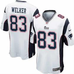 [NEW,Game] Wes Welker Football Jersey -New England #83 FOOTBALL Jerseys(White)