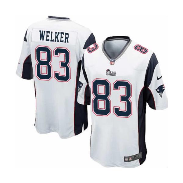 [Game]New England #83 Wes Welker Football Jersey(White)