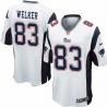 [NEW,Game] Wes Welker Football Jersey -New England #83 FOOTBALL Jerseys(White)