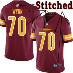 Burgundy Home Will Wynn Jersey Washington Commanders #70