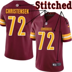 Burgundy Home Erik Christensen Jersey Washington Commanders #72