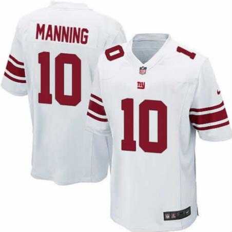 [NEW,Game] Eli Manning Football Jersey -NY-G #10 FOOTBALL Jerseys(White)