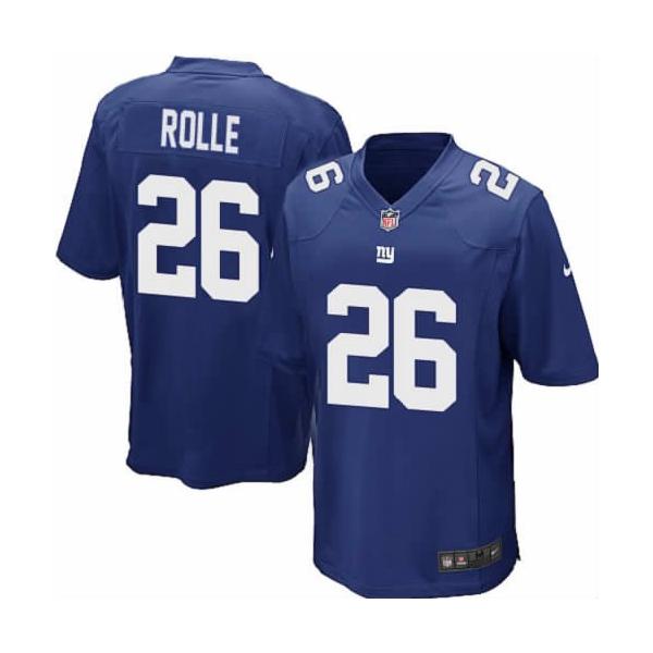 [NEW,Game] Antrel Rolle Football Jersey -NY-G #26 FOOTBALL Jerseys(Blue)