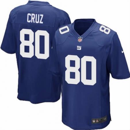 [NEW,Game] Victor Cruz Football Jersey -NY-G #80 FOOTBALL Jerseys(Blue)
