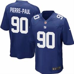 [NEW,Game] Jason Pierre-Paul Football Jersey -NY-G #90 FOOTBALL Jerseys(Blue)