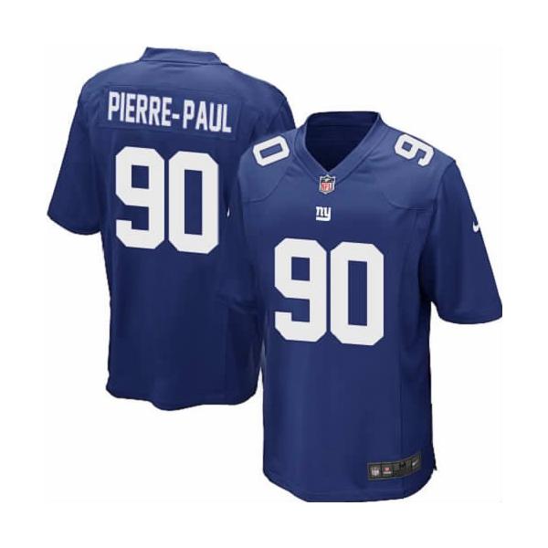 [NEW,Game] Jason Pierre-Paul Football Jersey -NY-G #90 FOOTBALL Jerseys(Blue)