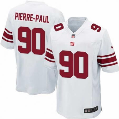 [NEW,Game] Jason Pierre-Paul Football Jersey -NY-G #90 FOOTBALL Jerseys(White)