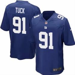 [NEW,Game] Justin Tuck Football Jersey -NY-G #91 FOOTBALL Jerseys(Blue)
