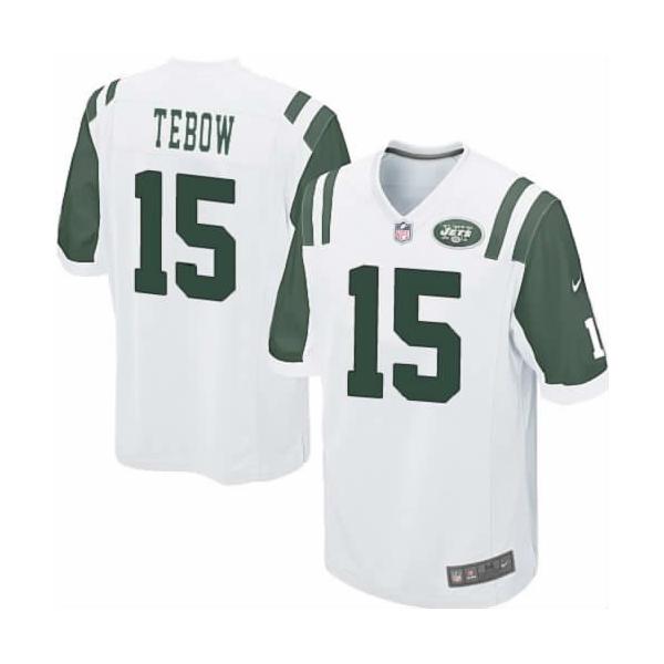 [NEW,Game] Tim Tebow Football Jersey -NY-J #15 FOOTBALL Jerseys(White)