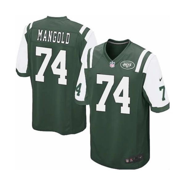 [NEW,Game] Nick Mangold Football Jersey -NY-J #74 FOOTBALL Jerseys(Green)