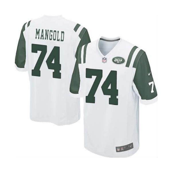 [NEW,Game] Nick Mangold Football Jersey -NY-J #74 FOOTBALL Jerseys(White)