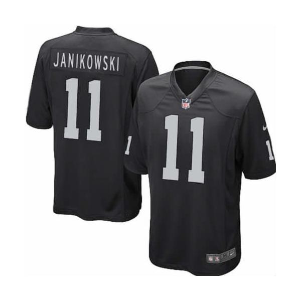 [NEW,Game] Sebastian Janikowski Football Jersey -Oakland #11 FOOTBALL Jerseys(Black)