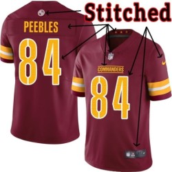 Burgundy Home Jim Peebles Jersey Washington Commanders #84