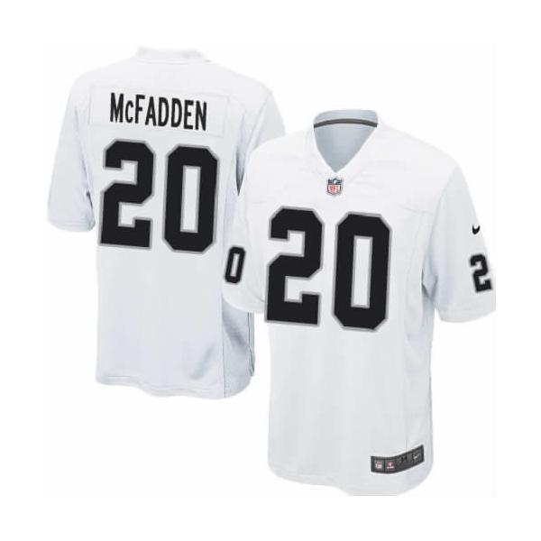 [NEW,Game] Darren McFadden Football Jersey -Oakland #20 FOOTBALL Jerseys(White)