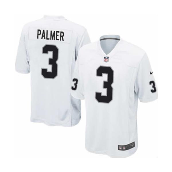 [NEW,Game] Carson Palmer Football Jersey -Oakland #3 FOOTBALL Jerseys(White)