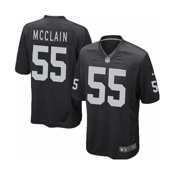 [NEW,Game] Rolando McClain Football Jersey -Oakland #55 FOOTBALL Jerseys(Black)