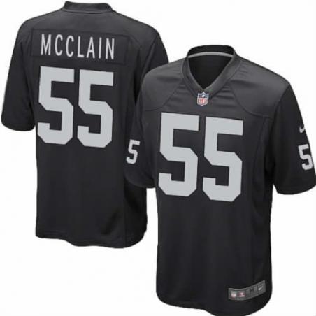 [NEW,Game] Rolando McClain Football Jersey -Oakland #55 FOOTBALL Jerseys(Black)