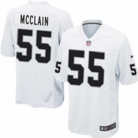 [NEW,Game] Rolando McClain Football Jersey -Oakland #55 FOOTBALL Jerseys(White)