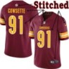 Burgundy Home Delbert Cowsette Jersey Washington Commanders #91