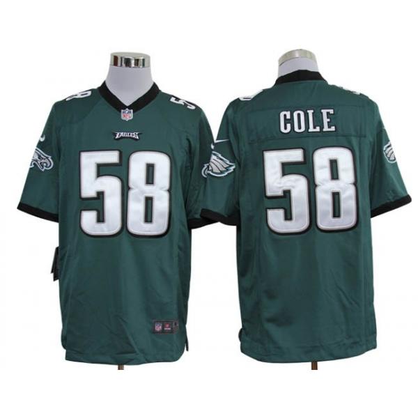 [Game]Philadelphia #58 Trent Cole Football Jersey(Green)