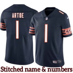 Navy Home Lee Artoe Jersey Chicago Bears #1