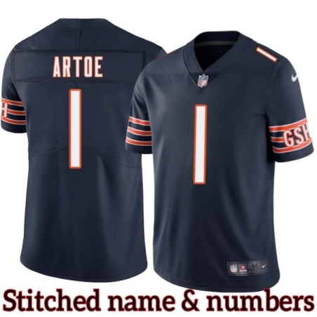 Navy Home Lee Artoe Jersey Chicago Bears #1