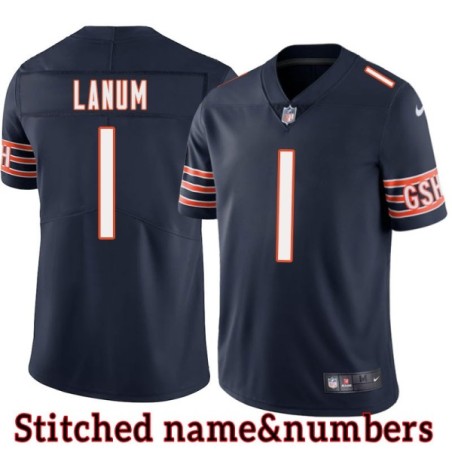 Navy Home Jake Lanum Jersey Chicago Bears #1