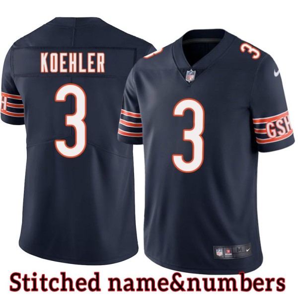 Navy Home Bob Koehler Jersey Chicago Bears #3