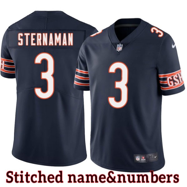 Navy Home Dutch Sternaman Jersey Chicago Bears #3