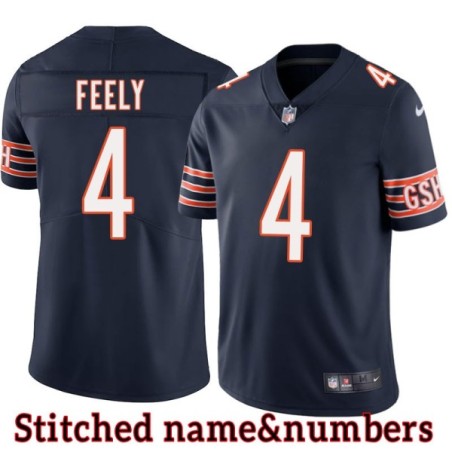 Navy Home Jay Feely Jersey Chicago Bears #4
