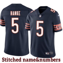 Navy Home Carl Hanke Jersey Chicago Bears #5