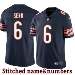 Navy Home Bill Senn Jersey Chicago Bears #6