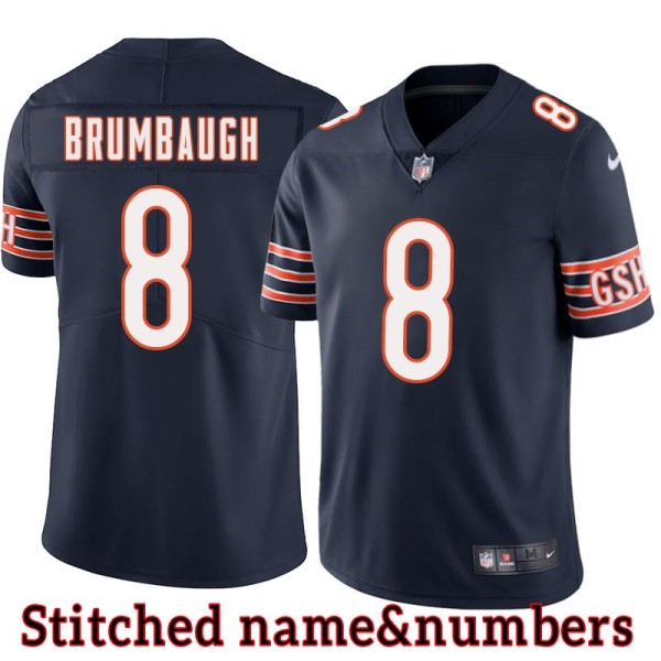Navy Home Carl Brumbaugh Jersey Chicago Bears #8