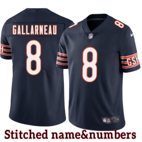 Navy Home Hugh Gallarneau Jersey Chicago Bears #8