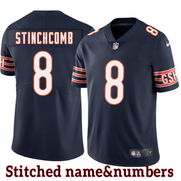 Navy Home Pete Stinchcomb Jersey Chicago Bears #8