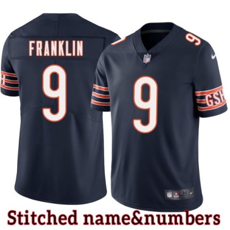 Navy Home Paul Franklin Jersey Chicago Bears #9