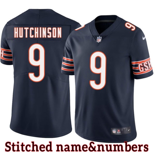 Navy Home Chad Hutchinson Jersey Chicago Bears #9