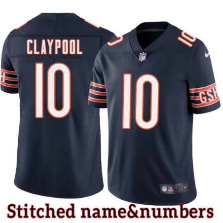 Navy Home Chase Claypool Jersey Chicago Bears #10