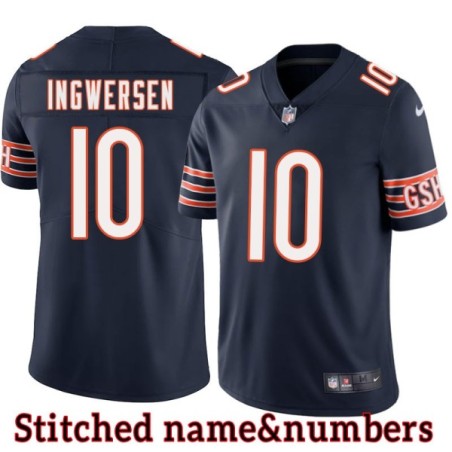 Navy Home Burt Ingwersen Jersey Chicago Bears #10