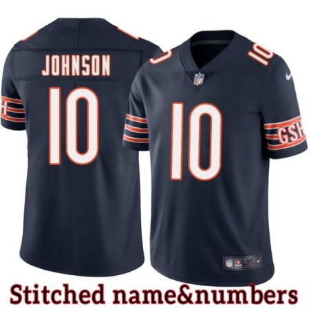 Navy Home Dirk Johnson Jersey Chicago Bears #10