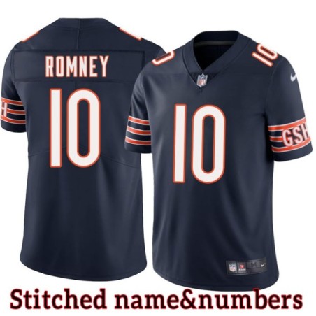 Navy Home Milt Romney Jersey Chicago Bears #10