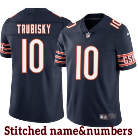Navy Home Mitchell Trubisky Jersey Chicago Bears #10
