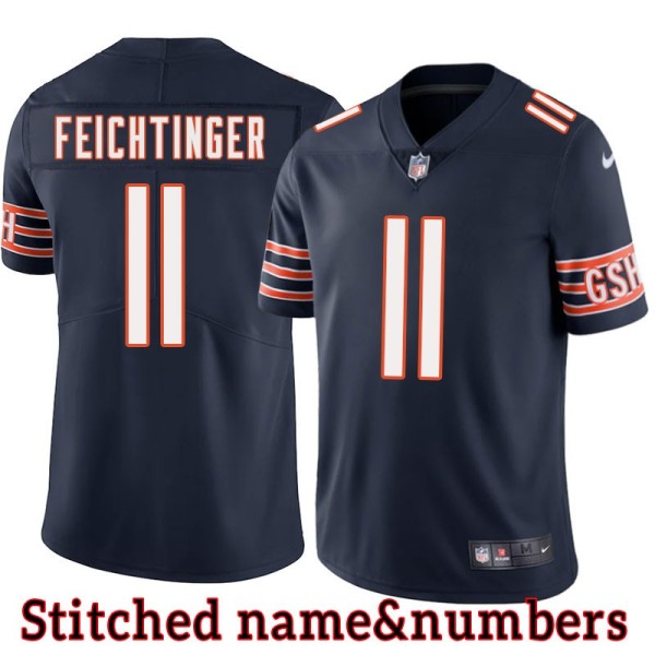 Navy Home Andy Feichtinger Jersey Chicago Bears #11