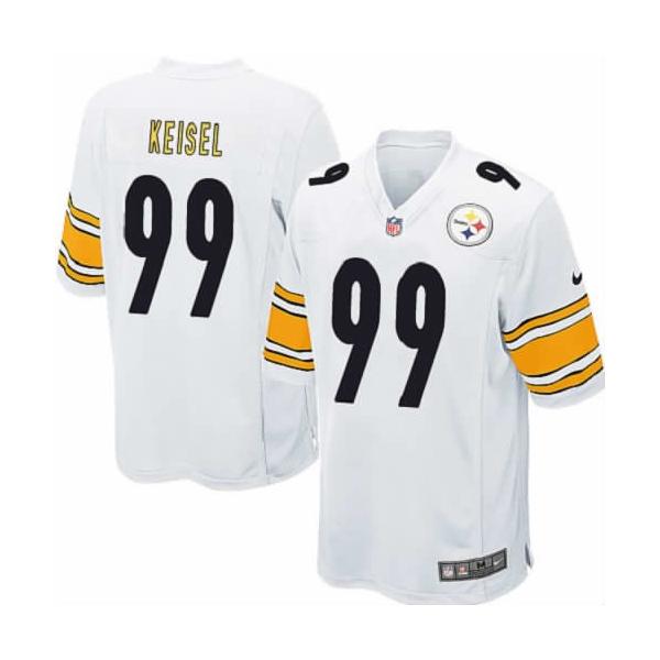 [Game]Pittsburgh #99 Brett Keisel Football Jersey(White)