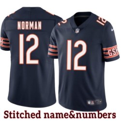 Navy Home Dick Norman Jersey Chicago Bears #12