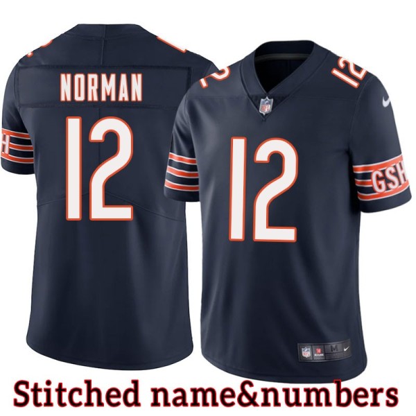 Navy Home Dick Norman Jersey Chicago Bears #12