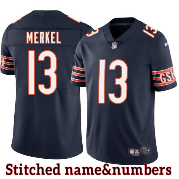 Navy Home Monte Merkel Jersey Chicago Bears #13